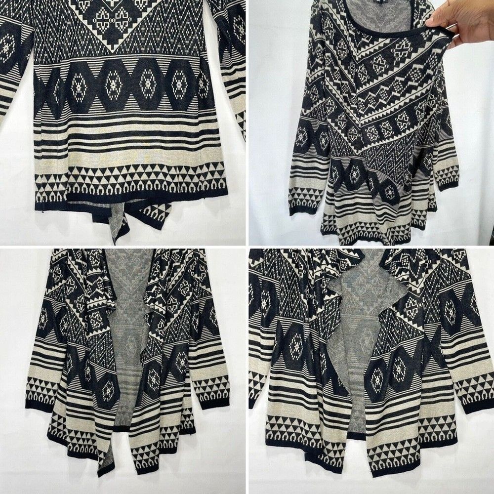 Aztec Cardigan Sweater Womens Medium 64 Sixty Five Draped - Picture 9 of 16